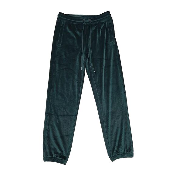 Lou & Grey Ribbed Velour 2-Piece Sweatshirt & Jogger Sz S PLUSH Loungewear Green - Picture 5 of 13